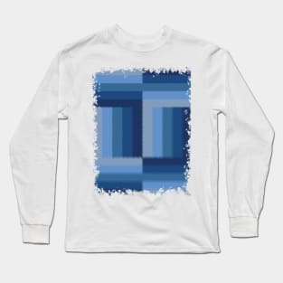 Shades of Blue - Colorful Stripes pattern Long Sleeve T-Shirt